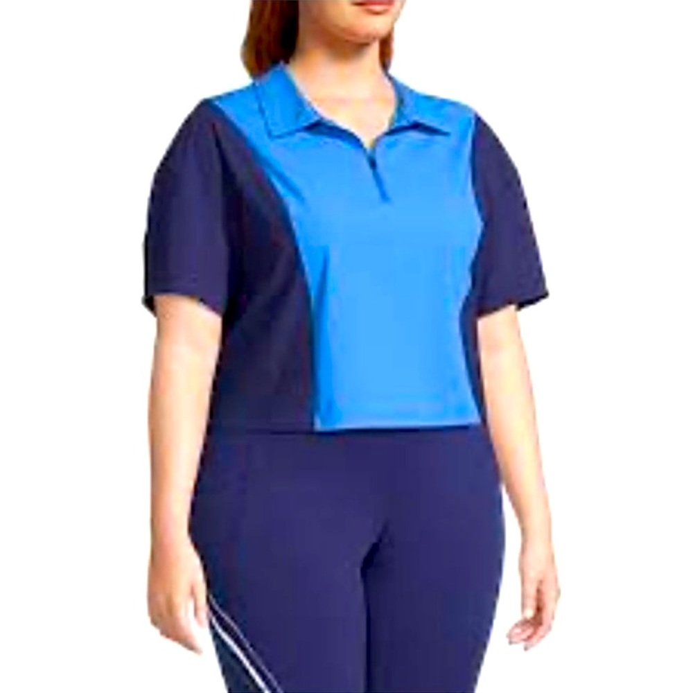 New! Sports Illustrated Shirt Short Sleeve Blue Collared Stretch Large